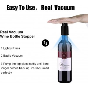 [2 PACK]Wine Bottle Stoppers, Reusable Wine Stoppers, Vacuum Wine Preserver with Time Scale Record, Wine Savers Vacuum Pump Corks Keep Wine Really Fresh, Best Gift Accessories.