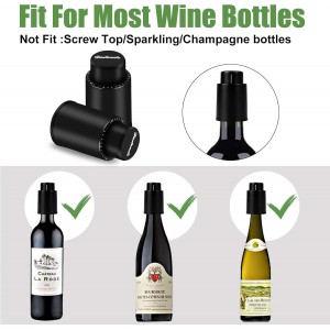 [2 PACK]Wine Bottle Stoppers, Reusable Wine Stoppers, Vacuum Wine Preserver with Time Scale Record, Wine Savers Vacuum Pump Corks Keep Wine Really Fresh, Best Gift Accessories.