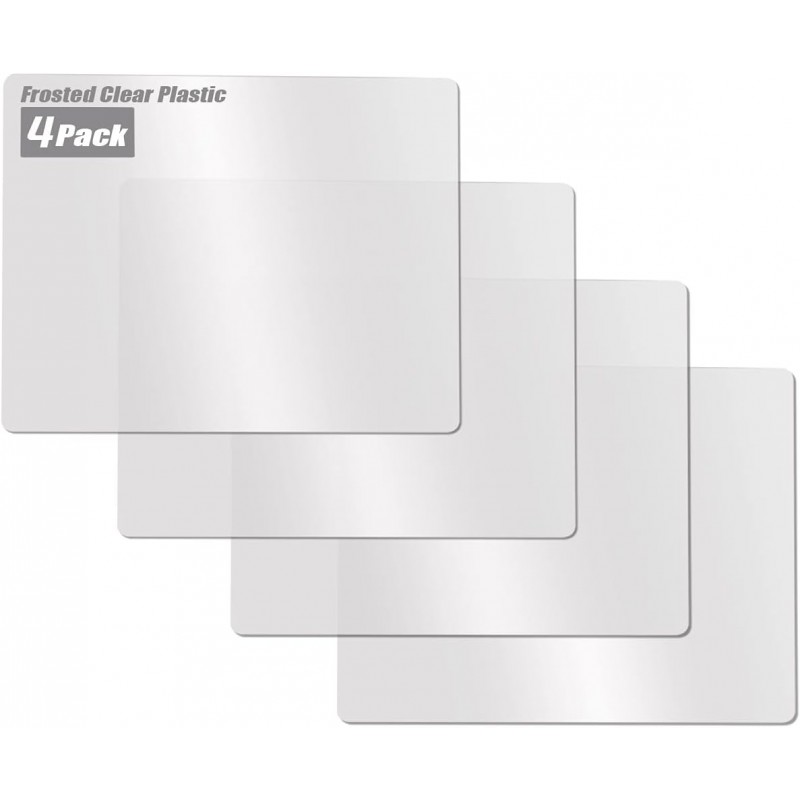 Fotouzy Flexible Plastic Cutting Boards for Kitchen, 4 Frosted Clear Cutting Mats 15 x 12 In, BPA-Free, Non-Porous, and Dishwasher Safe, Set of 4
