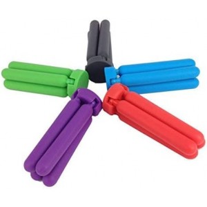 3/Pack Foldable Silicone Trivets, FENGCHEN Folding Trivets, Non-Slip Collapsible Cross Compact Design Expandable Silicone Pot Holder, Black