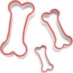 3-Piece Dog Bone Cookie Cutters Set - Dog Treats Cutters, Bone Shapes, 2.4