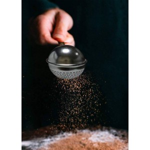 HULISEN Flour Duster for Baking, One-Handed Operation, 304 Stainless Steel Powdered Sugar Shaker Duster, Pick Up and Dust Flour Sifter, Gift Package