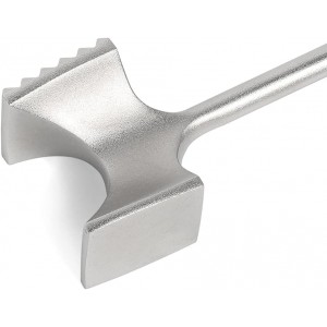 Cast Stainless Steel Meat Tenderizer - Heavy Duty Dishwasher Safe Hammer Mallet Tool & Chicken Pounder