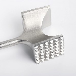 Cast Stainless Steel Meat Tenderizer - Heavy Duty Dishwasher Safe Hammer Mallet Tool & Chicken Pounder
