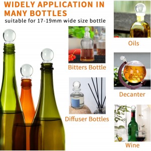 Wine Bottle Stoppers 24 Pack Wine Saver with Unbreakable Acrylic Wine Stopper for Decanter Beverages Champagne Liquors Oils Diffuser Bottles