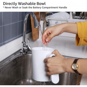 Battery Operated Electric Flour Sifter For Baking, Efficient and Effortless, Friendly to Arthritis Joint Pain, 4 Cup Large Capacity, Washable Bowl Easy to Clean, Safe Fine Stainless Steel Mesh Sieve