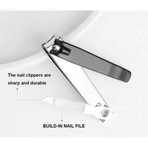 Large Nail Clippers Set,2 Pcs Premium Stainless Steel Fingernail & Toenail Clippers Curved Blade with Sharp and Sturdy Blade