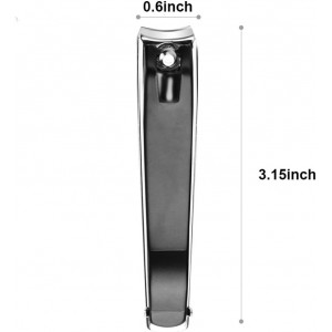 Large Nail Clippers Set,2 Pcs Premium Stainless Steel Fingernail & Toenail Clippers Curved Blade with Sharp and Sturdy Blade