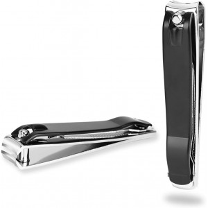 Large Nail Clippers Set,2 Pcs Premium Stainless Steel Fingernail & Toenail Clippers Curved Blade with Sharp and Sturdy Blade