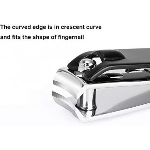 Large Nail Clippers Set,2 Pcs Premium Stainless Steel Fingernail & Toenail Clippers Curved Blade with Sharp and Sturdy Blade