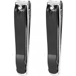 Large Nail Clippers Set,2 Pcs Premium Stainless Steel Fingernail & Toenail Clippers Curved Blade with Sharp and Sturdy Blade