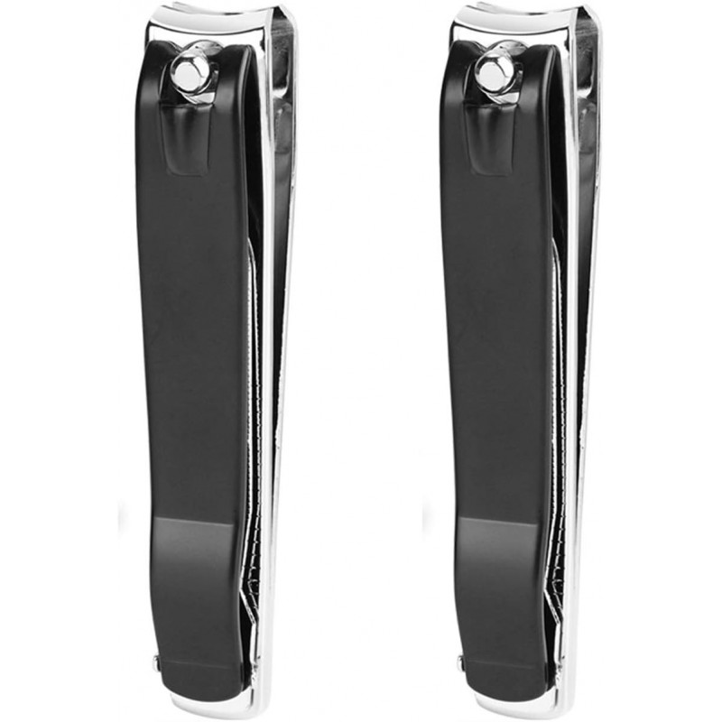 Large Nail Clippers Set,2 Pcs Premium Stainless Steel Fingernail & Toenail Clippers Curved Blade with Sharp and Sturdy Blade