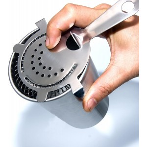 WUWEOT 9 Pack Cocktail Strainer, 4-Prong Stainless Steel Bar Strainer, 6 Inches Silver Bar Tool Drink Strainer with 100 Wire Spring for Bartenders and Mixologists