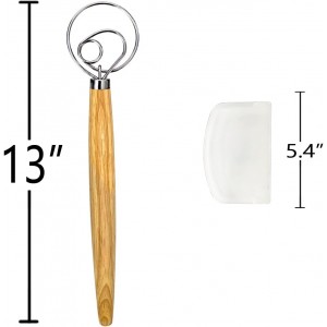 Danish Dough Whisk, Sourdough Tools For Bread Mixer, Dutch Style Bread Whisk For Sourdough Cooking Kitchen with Stainless Steel Danish Sourdough Whisks Bread Mixer 13