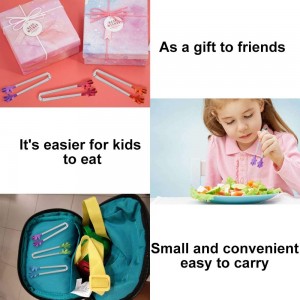 8PCS Silicone Mini Tongs, 5Inch Hand Shape Food Tongs, Colourful Small Kids Tongs for Serving Food, Ice Cube, fruits, Sugar, Barbecue by Sunenlyst (Palm sharp)