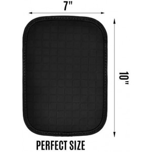 Silicone Kitchen Pot Holders with Pockets, 2 Pc Set Trivet, Steam and Heat Resistant Hand and Countertop Protection Hot Pads, Non-Slip Grip potholders, Terrycloth Interior Lining, Black