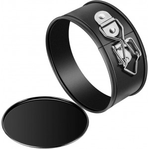 MASSUGAR Springform Pan 4 Pack 4-Inch Mini Cake Pan with 50 Pcs Parchment Paper Liners, Nonstick Leakproof Cheesecake Pan for Mini Cheesecakes Pizzas and Quiches