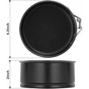 MASSUGAR Springform Pan 4 Pack 4-Inch Mini Cake Pan with 50 Pcs Parchment Paper Liners, Nonstick Leakproof Cheesecake Pan for Mini Cheesecakes Pizzas and Quiches