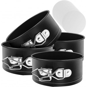 MASSUGAR Springform Pan 4 Pack 4-Inch Mi...