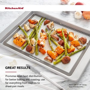 KitchenAid Silicone Large Baking Mat, 12x17-Inch, Gray