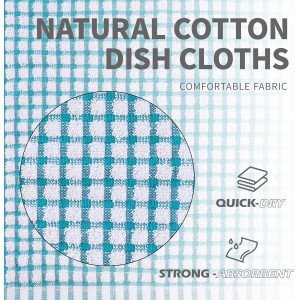 Oeleky Dish Cloths for Kitchen Washing Dishes, Super Absorbent Dish Rags, Cotton Kitchen Dish Towels Pack of 8, 12x12 Inches