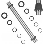 Adjustable Rolling Pin with Thickness Rings for Baking -Non Stick Stainless Steel Dough Roller Pin with Bands for Cookie,Wood,Wooden and Bread (Grey, 15.8 '')