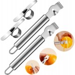 Mudder 4 Pieces Lemon Zester Grater, Stainless Steel Orange Peeler for Cocktails, Lemon Twist Peeler with Channel Knife, Ring Orange Opener, Knife Tool Kitchen Accessories for Kitchen Gadgets