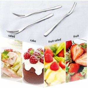 6Pcs Professional Escargot Forks, Mini Forks for Oyster and Shellfish, Appetizers Tasting Forks, Cocktail Fruit Forks