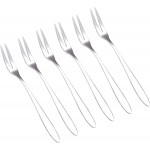 6Pcs Professional Escargot Forks, Mini Forks for Oyster and Shellfish, Appetizers Tasting Forks, Cocktail Fruit Forks
