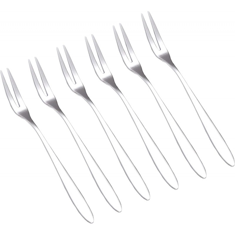 6Pcs Professional Escargot Forks, Mini Forks for Oyster and Shellfish, Appetizers Tasting Forks, Cocktail Fruit Forks