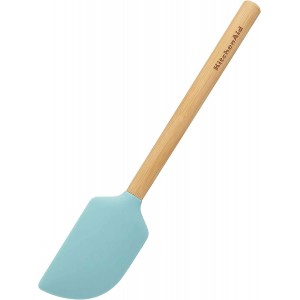 KitchenAid Universal Bamboo Handle Scraper Spatula, Aqua