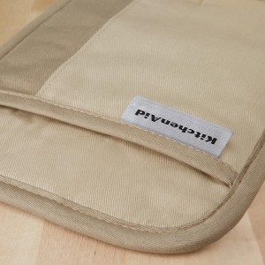 KitchenAid Beacon Two-Tone Non-Slip Pot Holder Set, Milkshake/Beige, 7