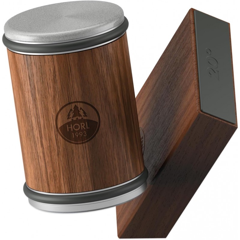 HORL 2 Walnut Rolling Knife Sharpener - Kitchen Knife Sharpener for Razor Sharp Edges - Diamond & Ceramic Knife Sharpening Kit - Professional Rolling Sharpener with 15° & 20° Angles - Made in Germany