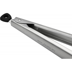 Devico Kitchen Tongs for Cooking, 2-Piece 12 inch 18/8 Stainless Steel Metal BBQ Grill Tongs with Lock