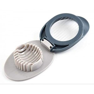 WOIWO 1 PCS Creativity Kitchen Egg Mirabile Multi-Functional Egg Slicer Kitchen Gadget (gray-green)