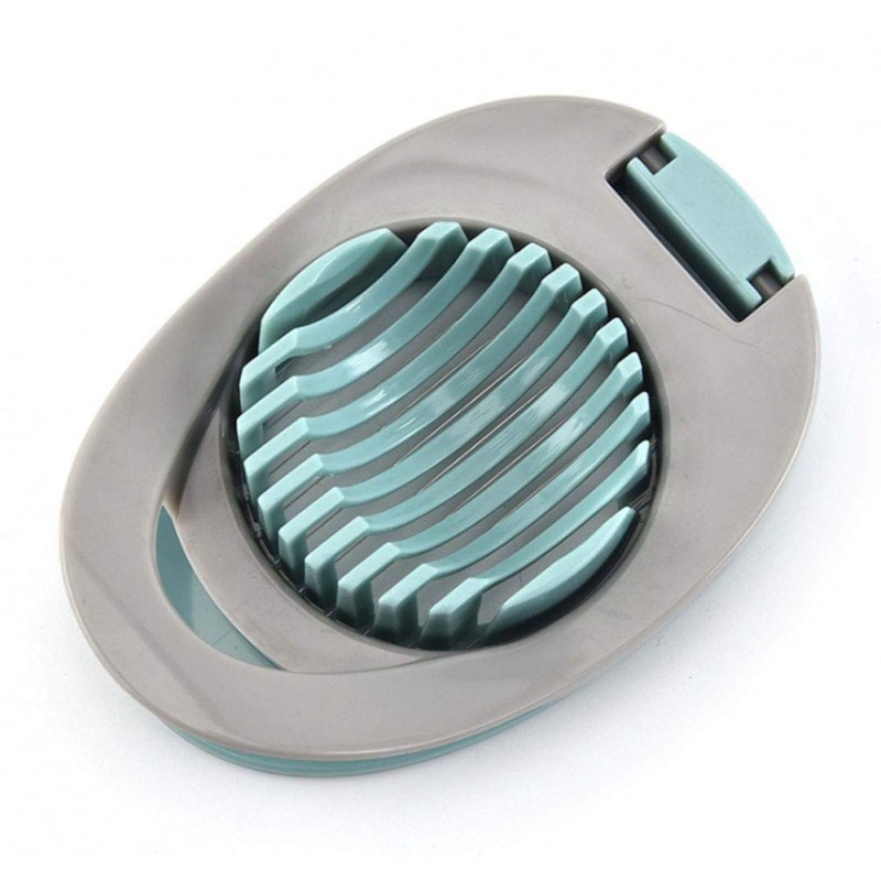 WOIWO 1 PCS Creativity Kitchen Egg Mirabile Multi-Functional Egg Slicer Kitchen Gadget (gray-green)