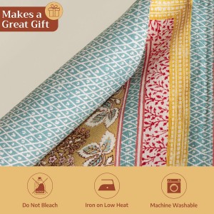 Maison d' Hermine Placemats Set of 4 100% Cotton Washable Cloth Place Mats Reusable Table Mats for Kitchen Dining Party Wedding Easter Decorations Spring/Summer (Marquise, 13