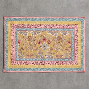 Maison d' Hermine Placemats Set of 4 100% Cotton Washable Cloth Place Mats Reusable Table Mats for Kitchen Dining Party Wedding Easter Decorations Spring/Summer (Marquise, 13