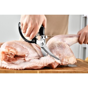 Heavy Duty Poultry Shears - Kitchen Scissors for Cutting Chicken, Poultry, Game, Meat - Chopping Vegetable - Spring Loaded