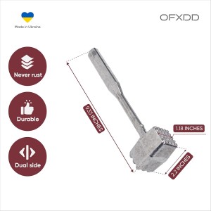 Large Food Hammer - Kitchen Professional Meat Tenderizer - Heavy Large Aluminum Tool Mallet for Meat