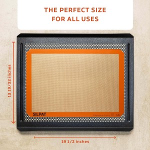 Silpat Premium Non-Stick Silicone Baking Mat, 3/4 Sheet, Cream