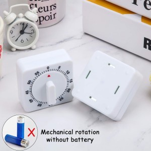 Weewooday 2 Pieces 60 Minute Visual Kitchen Timer Hour Mini Countdown Mechanical Timer Loud Voice for Kitchen, Homework, Exercise