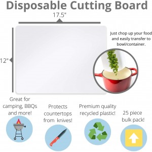 50 Count Premium Quality Disposable Cutting Boards ~10 Inch X 13.5 Inch Disposable Sheets For Kitchen And Commercial Use ~ Patent Pending ~ Recyclable Disposable Cutting Board Sheets