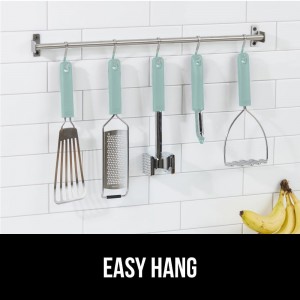 GORILLA GRIP BPA-Free Patented Dual-Sided Meat Tenderizer Tool, Soft Comfortable Handle with Hanging Hole, Heavy Duty Kitchen Mallet for Steak Beef Fish, Chicken Cutlet Pounder, Dishwasher Safe, Mint