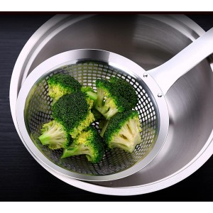 Skimmer Ladle Spoon 304 Stainless Steel Skimmer 14.5 ln for Cooking Frying Skimming Colander/Strainer Stainless Steel Kitchen Tools