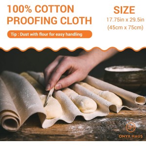 French Bread Kit - Baguette Pan for Baking, Silicone Baking Mat, Dough Cutter and Scraper, Bread Lame Cutter, & Bakers Couche Proofing Cloth - Nonstick Bread Pans for Homemade Bread Gift Set