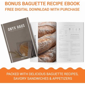 French Bread Kit - Baguette Pan for Baking, Silicone Baking Mat, Dough Cutter and Scraper, Bread Lame Cutter, & Bakers Couche Proofing Cloth - Nonstick Bread Pans for Homemade Bread Gift Set