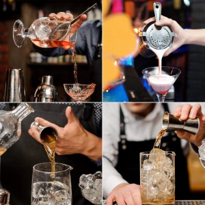 Cocktail Mixing Glass, veecom 18oz Crystal Mixing Glass Bartender Kit, 8 Piece Old Fashioned Cocktail Set with Strainer, Spoon, Jigger, Picks, Pourers, Bar Tools Cocktail Shaker Set (8 Pieces)