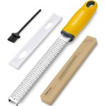 Professional Stainless Steel Lemon Zester & Grater - Premium Kitchen Tool for Cheese, Garlic, Ginger, Chocolate, Vegetables & Fruits | Dishwasher Safe