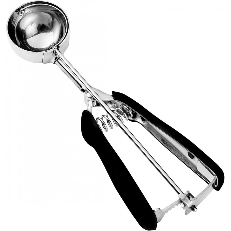 Large Cookie Scoop, Cookie Dough Scoop, 3 Tablespoons/ 45 ml/ 1.5 oz, Spring-Loaded Ice Cream Scoop, 18/8 Stainless Steel, Comfortable Grip